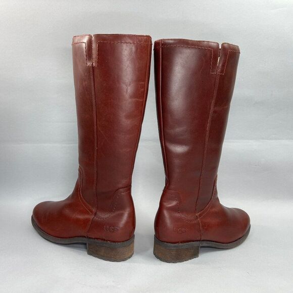 UGG Dahlen Stout Boots Women's Size 10 Tall Leather Fully Insulated Riding Boots - Picture 8 of 16